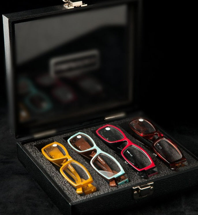 A SpecsSafe keeps your glasses neat, safe and organized.